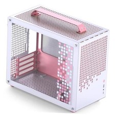 /JONSPLUS Z20 Micro-ATX Mini Tower Pc Case,with Detachable Carrying Pink/White picture
