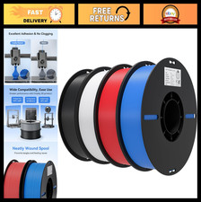 1.75mm PLA 3D Printer Filament Bulk 4KG - 4 Pack 1kg Spools, Fits Most FDM Print picture
