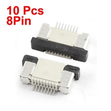 10 Pcs Bottom Port 8Pin 0.5mm Pitch FFC FPC Ribbon Sockets Connector picture