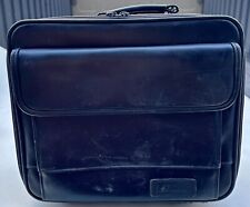 Used Targus Black Leather Briefcase Laptop Computer Bag Organizer /W ...