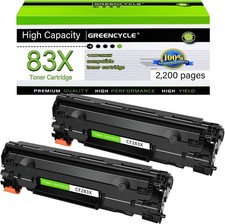 2 Pack CF283X 83X Black Toner Cartridge Compatible For HP LaserJet M201dw M225dn picture
