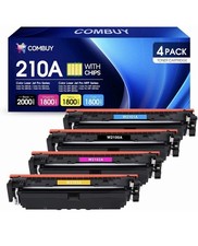 Toner Cartridges 4 Pack 210X Replacement For HP 210A W2100A 210X W2100X BK/Y/C/M picture