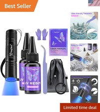 60G UV Resin Kit with Light -Fast Curing, Bonding in Seconds UV Glue Adhesive wi picture