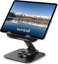 Adjustable Ipad Stand for Desk - [Ultra-Slim Foldable][360°Rotation picture