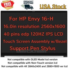Replacement For HP ENVY 16-H1053DX QHD 120Hz LED LCD Display Assembly+w/Bezel picture