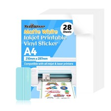 TECKWRAP Printable Vinyl Sticker Paper for Inkjet Printer Matte White Printab... picture