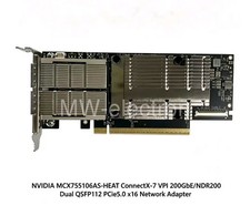 NVIDIA MCX755106AS-HEAT ConnectX-7 Adapter Card 200GbE/NDR200 Crypto Disabled picture