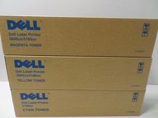 Dell 3000cn 3100cn Toner Tri-Color Set Cyan/Yellow/Magenta T6412 P6731 M6935 picture