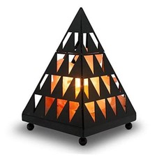 Pyramid Style Crystal Salt Night Light lamp with Pink Salt Chunks,Bulb picture