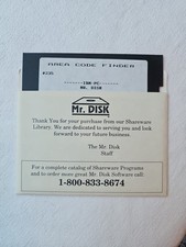 Mr. Disk Shareware #235 Area Code Finder Vintage 5.25 Inch Floppy Disk picture