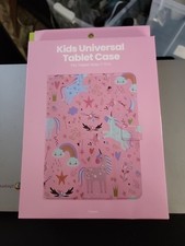 GEMS Kids 'Unicorns' Universal Tablet Case - Peach Orange Fits Tablets 7-11