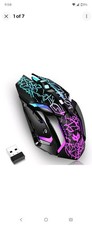 Wireless Gaming Mouse, Rechargeable Wireless Computer Mouse with Type-C Fast ... picture