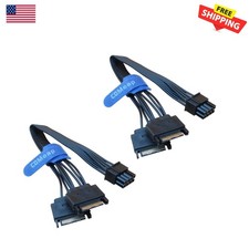 2-Pack SATA to 8-Pin GPU Power Adapter - Tangle-Free Design for Optimal Power picture