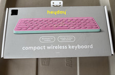 heyday Compact Wireless Keyboard Bluetooth 5.1 USB Receiver Pink/Green picture