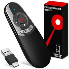 Wireless USB PPT Presenter Laser Pointer Clicker Power Point Presentation Remote picture