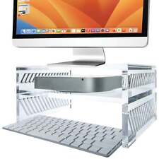 DuraClear Ergonomic Monitor Stand Riser with Storage Shelf for Mac Mini, iMac picture
