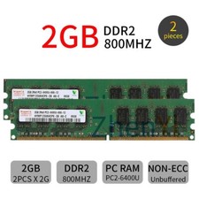 Hynix 4GB 4G 2x 2GB 2Rx8 PC2-6400U DDR2 800MHz CL6 DIMM RAM intel Desktop Memory picture