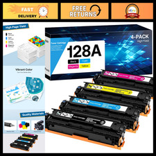 High Yield 128A Toner Cartridges Compatible for LaserJet Pro CM1415, 4 Pack picture