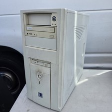 Vintage AMD Athlon XP Desktop PC ECS K7S5A Motherboard AGP CD-RW Floppy AS IS picture