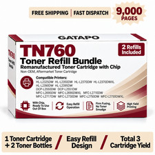 TN760 Black Toner Refillable For 760 MFC-L2717DW HL-L2350DW DCP-L2550DW TN-760 picture