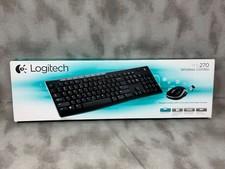 Logitech MK270 Wireless Keyboard Mouse Combo USB Receiver NIB Complete Black picture
