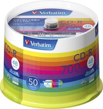 Verbatim Japan 1-time recording CD-R 700MB 50 pieces White Printable 48x speed picture