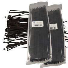 NEW BLACK 200 PCS. 12 INCH ZIP TIES NYLON 40 LBS UV WEATHER RESISTANT WIRE CABLE picture