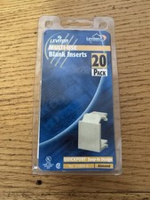 Leviton CAT 41084-BW SAN 142 QuickPort Snap-In Blank Module - Bag of 20 - NEW picture