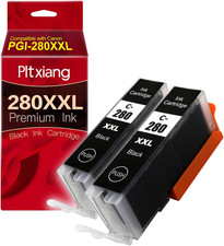 280XXL Replacement for Canon PGI-280XXL PGBK Ink Cartridge (2 Black) - Works wit picture