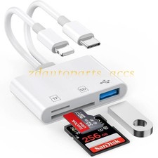 3 in 1  SD Card Reader for IPhone IPad, USB C Dual Port SD Card Adapter picture