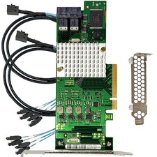 SAS HBA Card for LSI 9211-8i & 9300-8i IT Mode, Includes SATA Cables, High-Speed picture