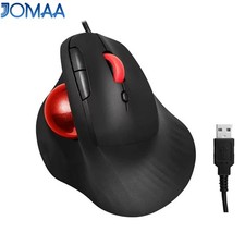 JOMAA Wired Vertical Trackball Mouse Ergonomic Thumb Control 4-DPI 7-Button picture