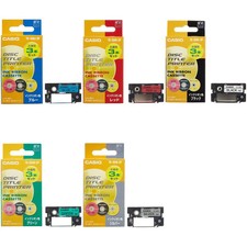 CASIO Disc Title Printer Ink Ribbon TR-18 3P Black Red Blue Green Silver Japan picture