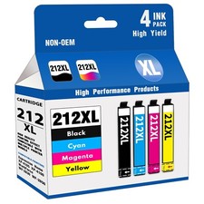212XL Ink for Epson XP-4105 XP-4100 WF-2830 WF-2850 (Black/Cyan/Magenta/Yellow) picture