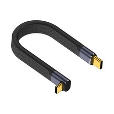 5 inch Short USB-C Cable 90 Degree, Up & Down Short USB-C to USB C Cabl picture