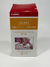 Canon SELPHY RP-108 4x6 Ink & Photo Paper 153 Sheets 2 Ribbons Open Box picture