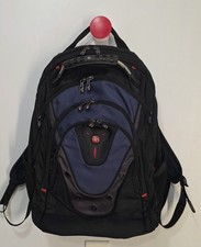 SwissGear 1900 ScanSmart Laptop Backpack Blue Black Travel School Bag TSA... picture