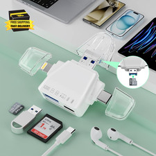 7-IN-1 USB3.0 Lightning+Usb C+USB a Sd/Tf/Micro SD Memory Card Reader for Iphone picture