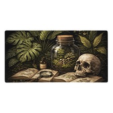 Botanical Skull Terrarium Gaming Mouse Pad XL Extended Desk Mat Non-Slip picture