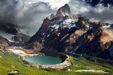 Landscape lake mountains Custom Gaming Mat Desk picture