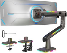 HUANUO TitanLift Heavy Duty Monitor Arm 17-49 Inch 44 lbs Ultrawide Gaming RGB picture