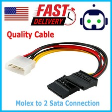 Molex to SATA Power Cable Splitter Adapter Extension 8