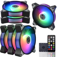 DS 120MM Case Cooling Fan for Computer, Side LED Running Lights Effect, ARGB ... picture
