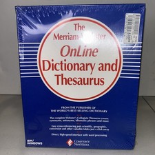 Merriam-Webster Dictionary_America's Dictionary And Thesaurus CD-ROM New Sealed picture