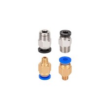 Aokin 2 Pcs PC4-M6 Pneumatic Fitting and 2 Pcs PC4-M10 Pneumatic Fitting for ... picture
