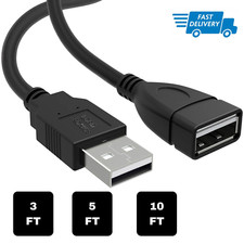 3/5/10 Feet USB A Male to USB A Female Extension Cable USB Adapter Extender Cord picture