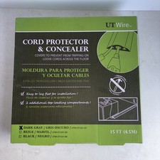 UT Wire Cord Protector with 3-Channels for Floor Gray 15Ft UTW-CP1501-GY picture