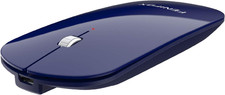 FENIFOX Wireless Bluetooth Mouse, Slim Travel Silent Rechargeable Blue | Flat, P picture