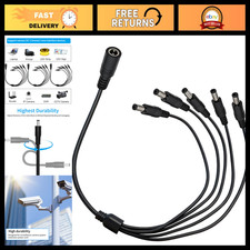 5.5x2.1mm DC Power Splitter Cable 3-Pack, 1 to 5 Way, 2.3FT Length, Versatile Us picture