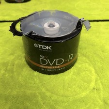 New TDK DVD-R 50 Pack 1-16x 4.7GB/GO Recordable Writable Discs Spindle NOS picture